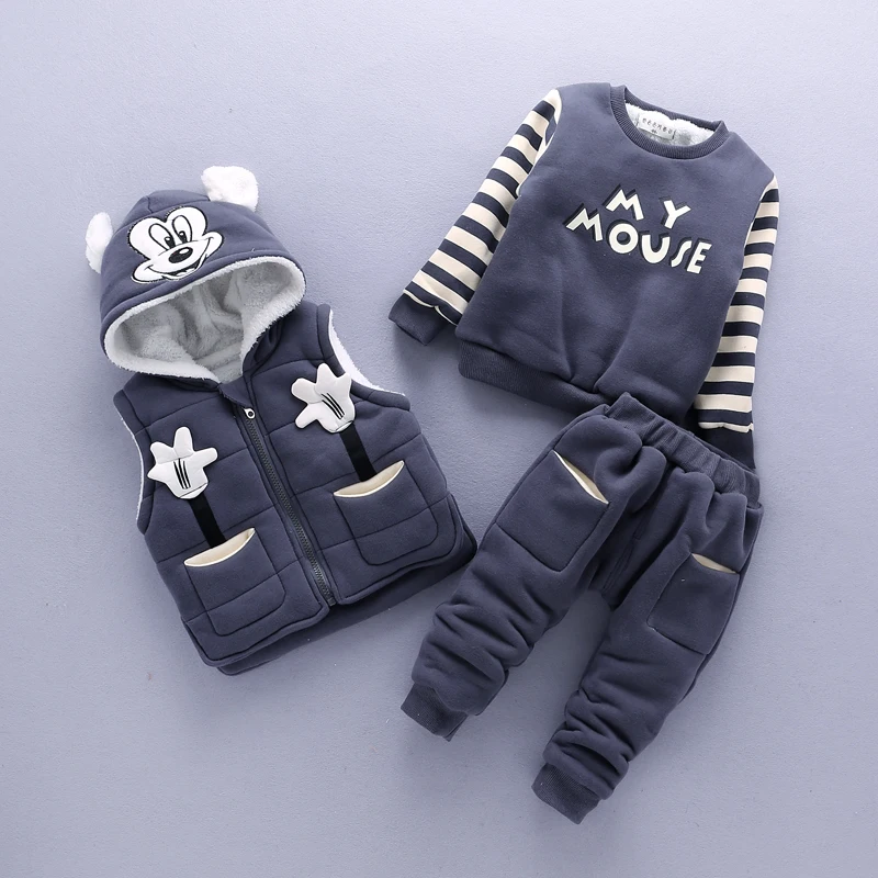 Baby Boy Clothes Cartoon Micky Warm Suit for Together Boy Child 1-3 Years Old Infant Winter Velvet Thicken Clothing Set 3 Pieces
Baby Boy Clothes Cartoon Micky Warm Suit for Together Boy Child 1-3 Years Old Infant Winter Velvet Thicken Clothing Set 3 Pieces