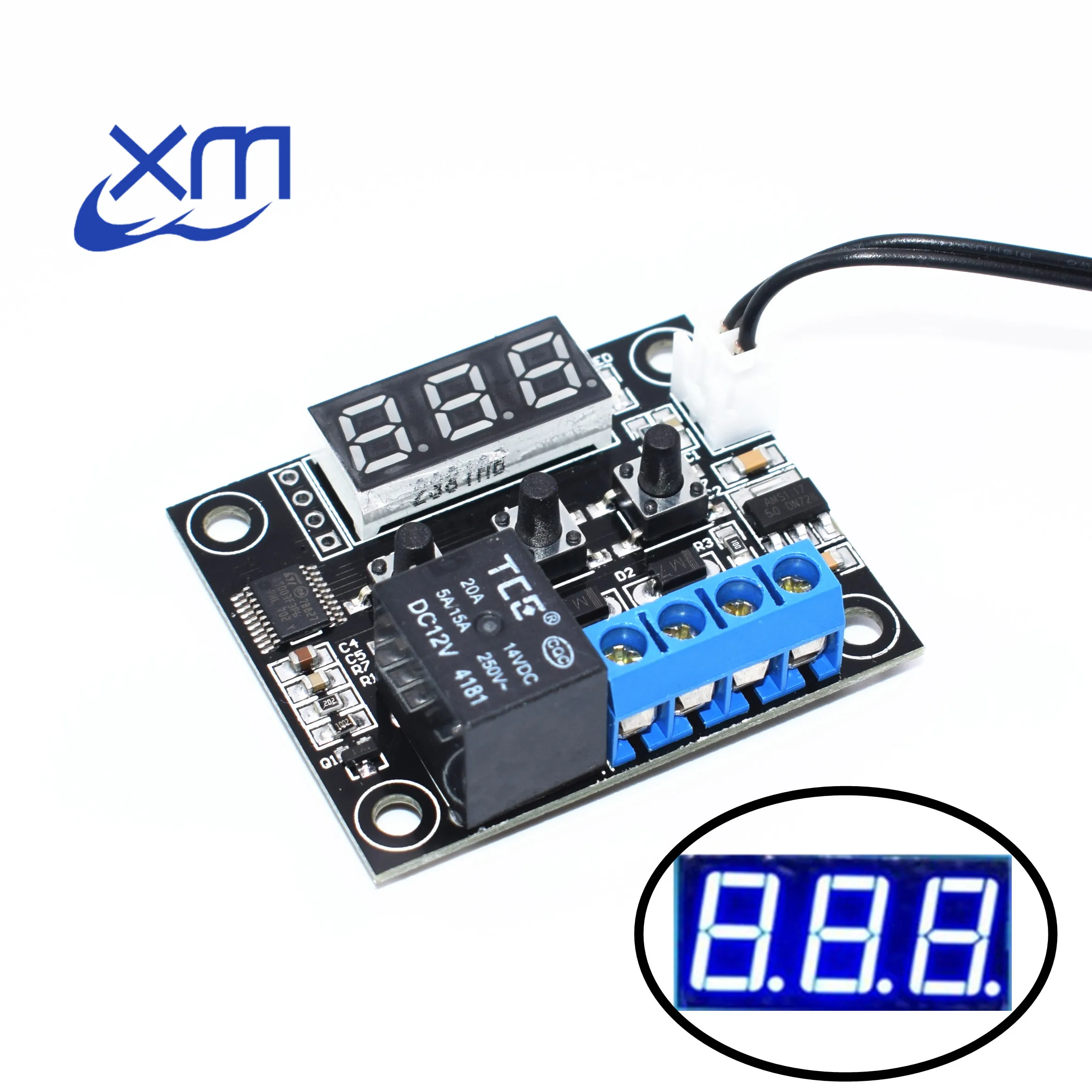 W1209 Blue LED DC 12V heat cool temp thermostat temperature control switch temperature controller thermometer thermo controller
W1209 Blue LED DC 12V heat cool temp thermostat temperature control switch temperature controller thermometer thermo controller