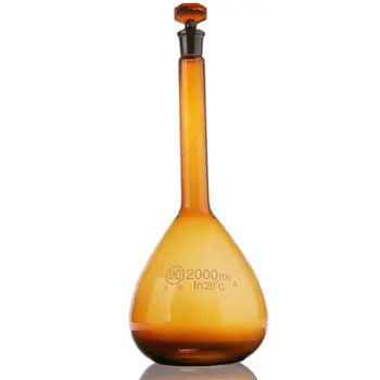 2000ml,Amber Brown Volumetric Flask,2L Lab Glass Bottle,W/Glass Stopper
2000ml,Amber Brown Volumetric Flask,2L Lab Glass Bottle,W/Glass Stopper