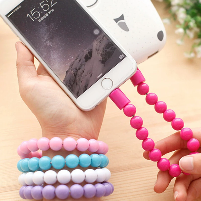 8 Pin Bracelet Mobile Phone Charger Compatible For iPhone 23.7CM Data Beads Cable Charging Cable USB Phone Chargers P15
8 Pin Bracelet Mobile Phone Charger Compatible For iPhone 23.7CM Data Beads Cable Charging Cable USB Phone Chargers P15