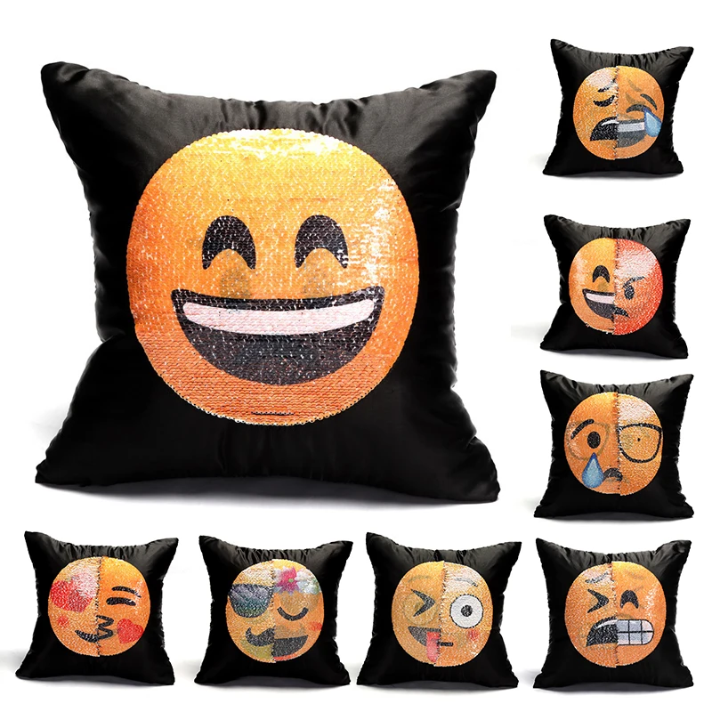 Reversible Mermaid Sequin pillow cushion cover emoji smiley pillow Magical almofada pillows decorative for sofa home chair car
Reversible Mermaid Sequin pillow cushion cover emoji smiley pillow Magical almofada pillows decorative for sofa home chair car