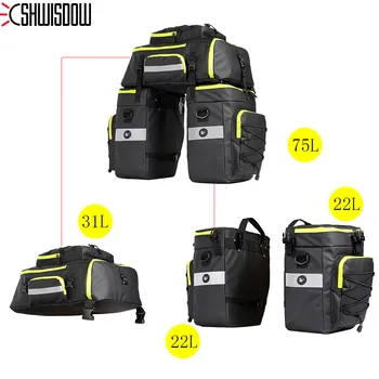 3 in 1 Waterproof Polyester Mountain Road Bicycle Bike Bags Cycling Double Side Rear Rack Tail Seat Trunk Bag
3 in 1 Waterproof Polyester Mountain Road Bicycle Bike Bags Cycling Double Side Rear Rack Tail Seat Trunk Bag