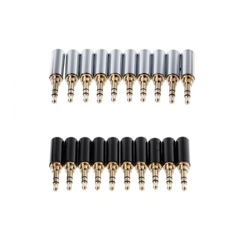 10 Pcs 3 Pole Copper Gold Plated 3.5mm Male Stereo Audio Jack Plug Soldering Connector
10 Pcs 3 Pole Copper Gold Plated 3.5mm Male Stereo Audio Jack Plug Soldering Connector