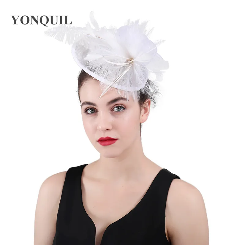 New Vintage party Headwear women chic fascinators veil hats Linen pillbox hats fancy feather Ladies church cocktail headpiece
New Vintage party Headwear women chic fascinators veil hats Linen pillbox hats fancy feather Ladies church cocktail headpiece