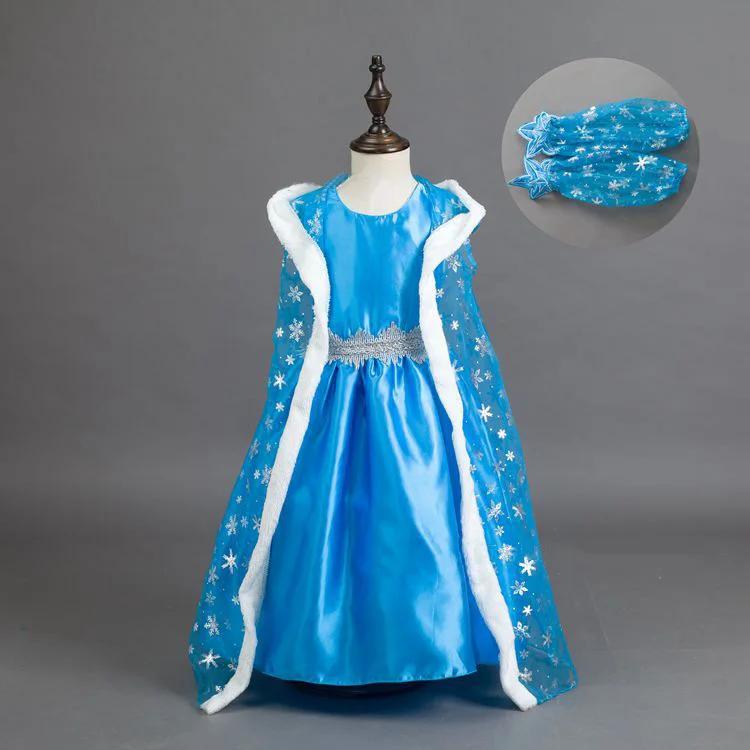 Autumn Winter Birthday Party Items for Kids Children Party Dresses Size 2 To 11 Satin Dress + Cloak + Sleeves Girls Costume Elsa
Autumn Winter Birthday Party Items for Kids Children Party Dresses Size 2 To 11 Satin Dress + Cloak + Sleeves Girls Costume Elsa