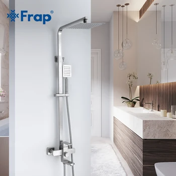 FRAP Bathtub Faucet stainless steel bathroom shower mixer taps Bath Shower faucet rainfall shower head set mixer torneira
FRAP Bathtub Faucet stainless steel bathroom shower mixer taps Bath Shower faucet rainfall shower head set mixer torneira