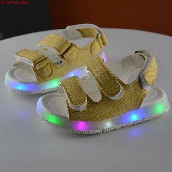 HaoChengJiaDe New European Summer Beach LED shoes Soft Cute Lovely Baby Girls Boys Shoes Lighting Up Clogs Kids Children Sandals
HaoChengJiaDe New European Summer Beach LED shoes Soft Cute Lovely Baby Girls Boys Shoes Lighting Up Clogs Kids Children Sandals