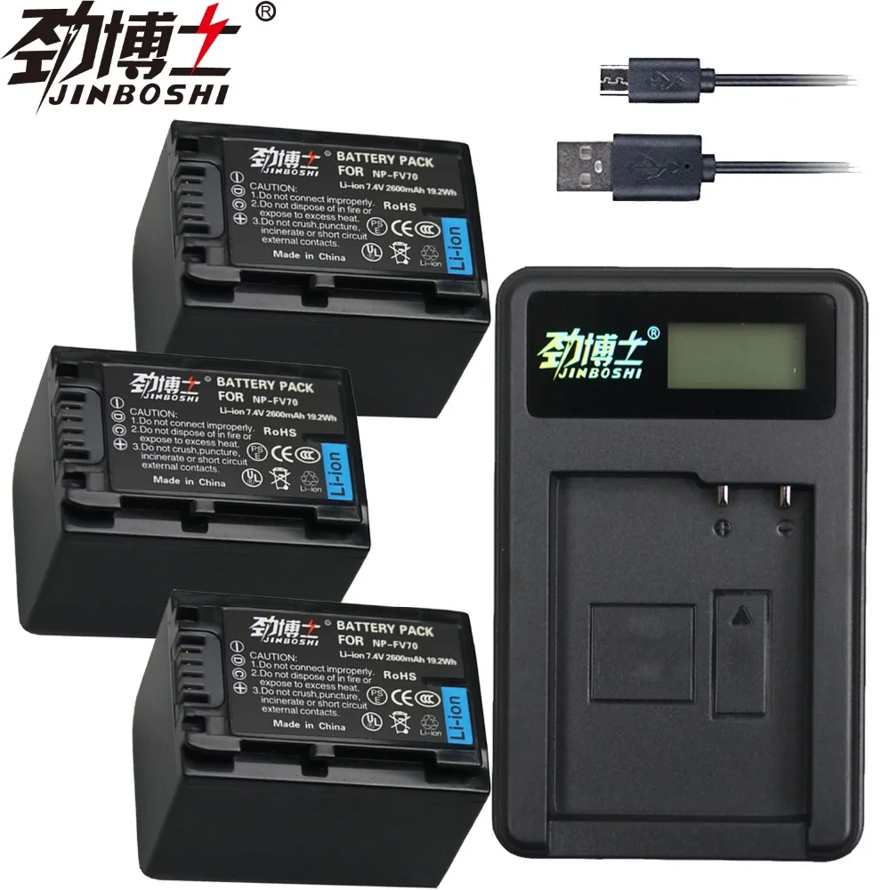3Pcs NP-FV70 NP FV70 NPFV70 Camera Battery+ LCD USB Single Charger for Sony NP-FV30 HDR-CX150E HDR-CX170 NP-FV70 NP-FV100
3Pcs NP-FV70 NP FV70 NPFV70 Camera Battery+ LCD USB Single Charger for Sony NP-FV30 HDR-CX150E HDR-CX170 NP-FV70 NP-FV100