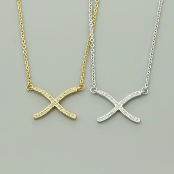 10pcs/lot Minimalism Stainless Steel Link Chain Collier Choker Gold Color CZ Cross X Pendant Necklace Women Collares 2020
10pcs/lot Minimalism Stainless Steel Link Chain Collier Choker Gold Color CZ Cross X Pendant Necklace Women Collares 2020