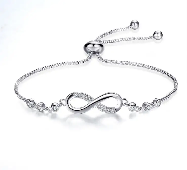 Luxury Cubic Zircon CZ Endless Love Infinity Bracelet Bangle Adjustable Link Chain For Women Forever Friendship Lucky Jewelry
Luxury Cubic Zircon CZ Endless Love Infinity Bracelet Bangle Adjustable Link Chain For Women Forever Friendship Lucky Jewelry