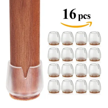 16PCS Non-Slip Silicone Chair Leg Caps Feet Bottom Cover Pads Furniture Table Wood Floor Protectors Transparent Round Cups
16PCS Non-Slip Silicone Chair Leg Caps Feet Bottom Cover Pads Furniture Table Wood Floor Protectors Transparent Round Cups