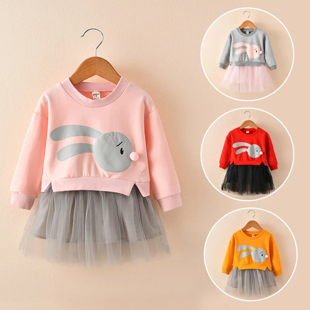 Kids Baby Girl Cartoon Bunny Princess Patchwork Sweatshirt Tulle Dress Clothes Fluffy Tulle Baby Girls new
Kids Baby Girl Cartoon Bunny Princess Patchwork Sweatshirt Tulle Dress Clothes Fluffy Tulle Baby Girls new