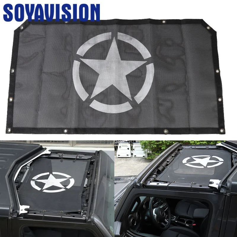 Top Mesh Sunshade Car Cover Roof UV Proof Protection Net Black for Jeep Wrangler JL 2018 2019 Car Accessories Styling
Top Mesh Sunshade Car Cover Roof UV Proof Protection Net Black for Jeep Wrangler JL 2018 2019 Car Accessories Styling