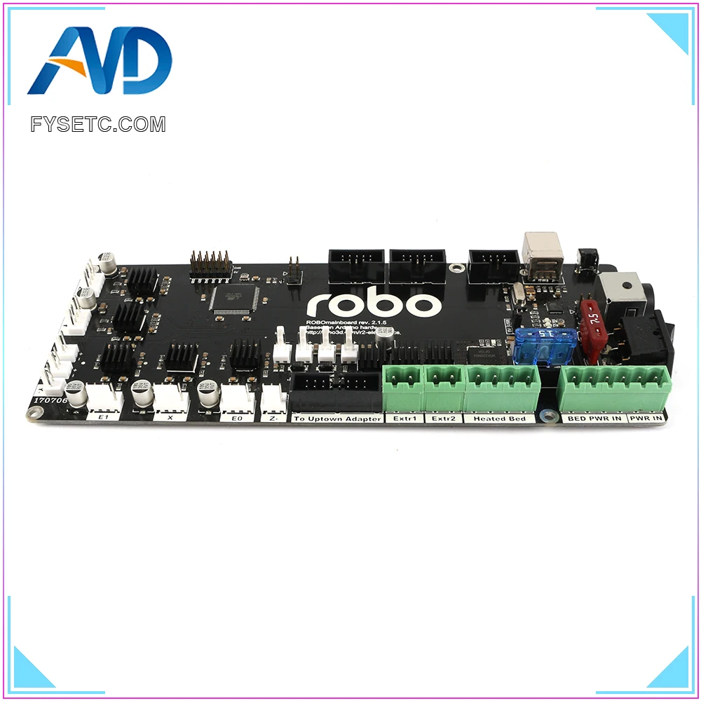 ROBO Mainboard Based On A4988 Stepper Driver Board Mega2560 MCU Control Board For CNC Machines 3D Printer Parts
ROBO Mainboard Based On A4988 Stepper Driver Board Mega2560 MCU Control Board For CNC Machines 3D Printer Parts