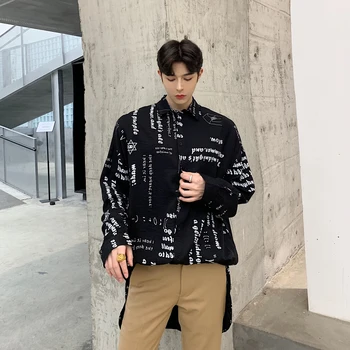 2019 New Men Vintage Fashion Casual Long Sleeve Shirts Oversized Letter Print Streetwear Hip Hop Male Long Party Dress Shirts
2019 New Men Vintage Fashion Casual Long Sleeve Shirts Oversized Letter Print Streetwear Hip Hop Male Long Party Dress Shirts