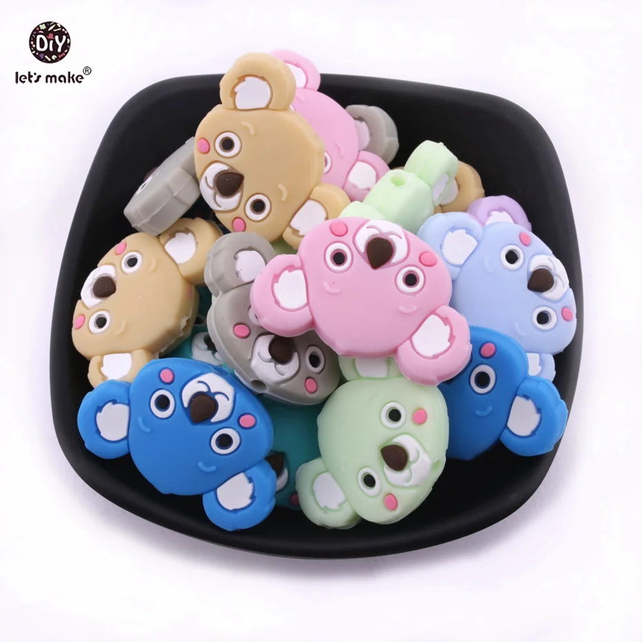 Let's Make Silicone Beads Cartoon Koala Cloud 10pcs Food Grade DIY Silicone Teething Nursing Necklace Accessories Beads Teether
Let's Make Silicone Beads Cartoon Koala Cloud 10pcs Food Grade DIY Silicone Teething Nursing Necklace Accessories Beads Teether