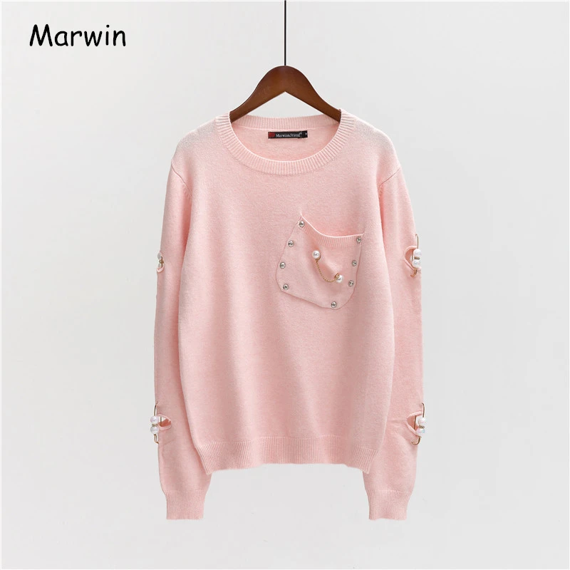 Marwin Autumn Winter New-Coming Casual Beading Fashion Pullovers O-Neck High Street Solid Thick Knitted Women Sweaters Soft Warm
Marwin Autumn Winter New-Coming Casual Beading Fashion Pullovers O-Neck High Street Solid Thick Knitted Women Sweaters Soft Warm
