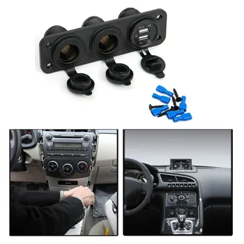 KWOKKER DC 12V/24V 3 Port Motorcycle Motorbike tractor Car Charger Socket Splitter Cigarette Lighter Dual USB Plug Adapter
KWOKKER DC 12V/24V 3 Port Motorcycle Motorbike tractor Car Charger Socket Splitter Cigarette Lighter Dual USB Plug Adapter