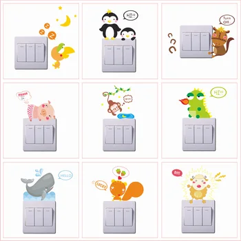 Funny Animals Switch Stickers For Kids Room Home Decoration Diy Cartoon Dolphin Piggy Monkey Penguin Mural Art Pvc Wall Decals
Funny Animals Switch Stickers For Kids Room Home Decoration Diy Cartoon Dolphin Piggy Monkey Penguin Mural Art Pvc Wall Decals