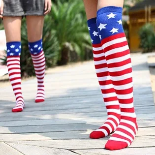 Woman Socks American Flag Over-Knee Stockings Striped 5-Star Sports Socks Hip-hop Jazz Knee-High Socks Casual Stockings
Woman Socks American Flag Over-Knee Stockings Striped 5-Star Sports Socks Hip-hop Jazz Knee-High Socks Casual Stockings
