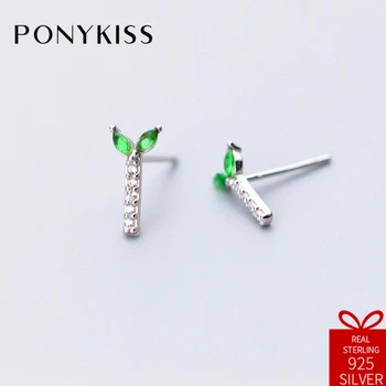 PONYKISS Romantic S925 Sterling Silver Grass Shoot Creative Zircon Sweet Stud Earrings Women Elegant Cute Party Festival Gift
PONYKISS Romantic S925 Sterling Silver Grass Shoot Creative Zircon Sweet Stud Earrings Women Elegant Cute Party Festival Gift