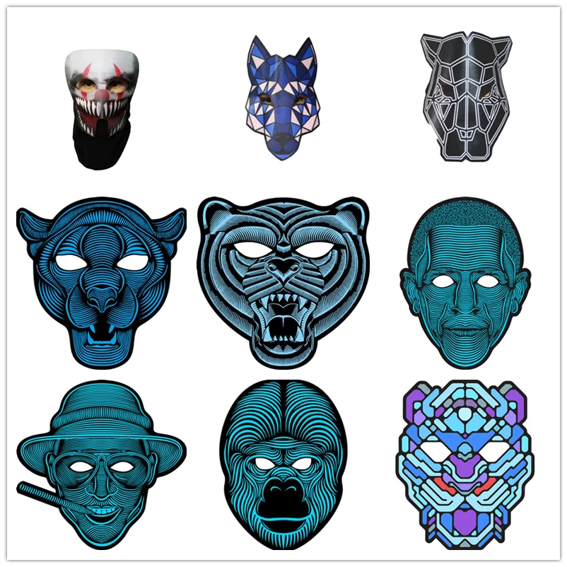 Halloween LED Light Airsoft Full-face Mask Voice LED Control Glowing Flash Cosplay Masks Disfraces Carnaval Party Supplies
Halloween LED Light Airsoft Full-face Mask Voice LED Control Glowing Flash Cosplay Masks Disfraces Carnaval Party Supplies