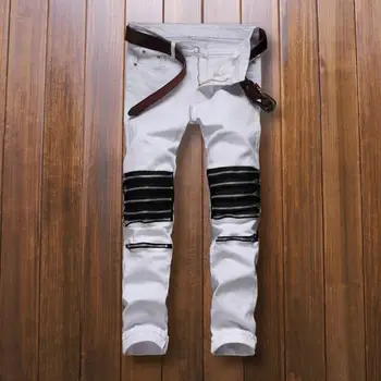 Mens Jeans High Street Wear Moto&Biker Men Jeans Mens Simple Pants Long Zipper Fashion Personality Male Slim Punk Denim Trousers
Mens Jeans High Street Wear Moto&Biker Men Jeans Mens Simple Pants Long Zipper Fashion Personality Male Slim Punk Denim Trousers