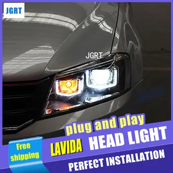 Car Styling Headlight assembly 2010-2014 for VW Lavida DoubleU Angel Eye LED DRL Lens Double Beam H7 hid kit with 2pcs.
Car Styling Headlight assembly 2010-2014 for VW Lavida DoubleU Angel Eye LED DRL Lens Double Beam H7 hid kit with 2pcs.