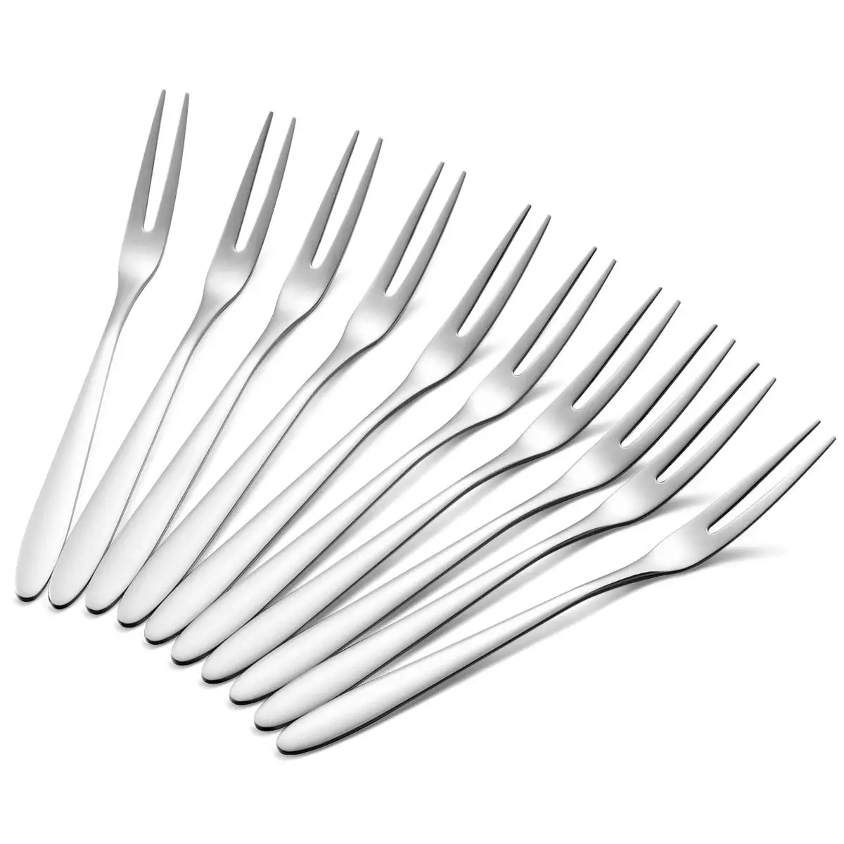 10PCS Stainless Steel West Tableware Fruit Fork Sign Small Fork Cake Dessert Fruit Fork Kitchen Accessory
10PCS Stainless Steel West Tableware Fruit Fork Sign Small Fork Cake Dessert Fruit Fork Kitchen Accessory