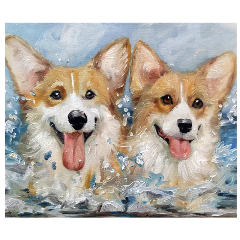 Diamond embroidery full square drill Diamond painting Welsh Corgi Dog beach Summer Ocean Cross Stitch Paintings by numbersZP-770
Diamond embroidery full square drill Diamond painting Welsh Corgi Dog beach Summer Ocean Cross Stitch Paintings by numbersZP-770