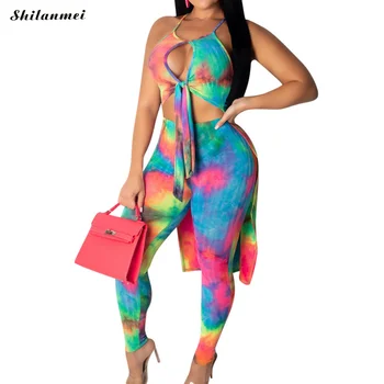 Tie Dyeing Print Women Two Piece Set 2019 Summer Nightclub Halter Top Skinny Pants Set Suits Sexy Bodycon 2 Piece Set Party Set
Tie Dyeing Print Women Two Piece Set 2019 Summer Nightclub Halter Top Skinny Pants Set Suits Sexy Bodycon 2 Piece Set Party Set