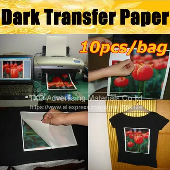 Free shipping New 10 Sheets Iron On Inkjet Print Heat Transfer A4 Paper paint paper For dark black textiles Fabric T-Shirt
Free shipping New 10 Sheets Iron On Inkjet Print Heat Transfer A4 Paper paint paper For dark black textiles Fabric T-Shirt