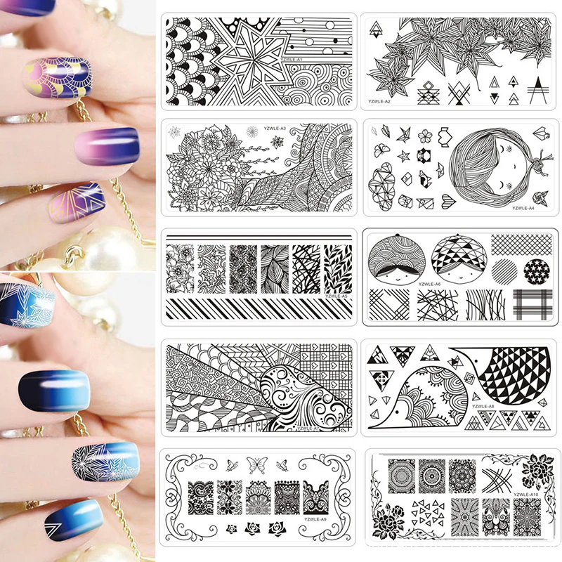 1pc Rectangle Stainless Steel Manicure Template Nail Art Printing Image Polish Stamp Plates Stamper Manicure Decoration
1pc Rectangle Stainless Steel Manicure Template Nail Art Printing Image Polish Stamp Plates Stamper Manicure Decoration