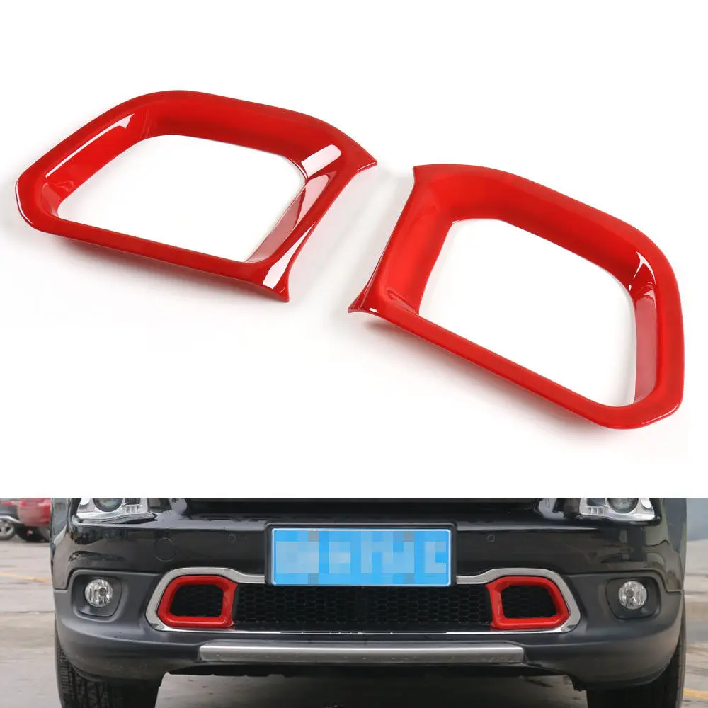 BBQ@FUKA Red Ornament Upper Front Bumper Air Inlet Vent Cover Trim Styling 2Pcs Fit For Jeep Cherokee 2016
BBQ@FUKA Red Ornament Upper Front Bumper Air Inlet Vent Cover Trim Styling 2Pcs Fit For Jeep Cherokee 2016