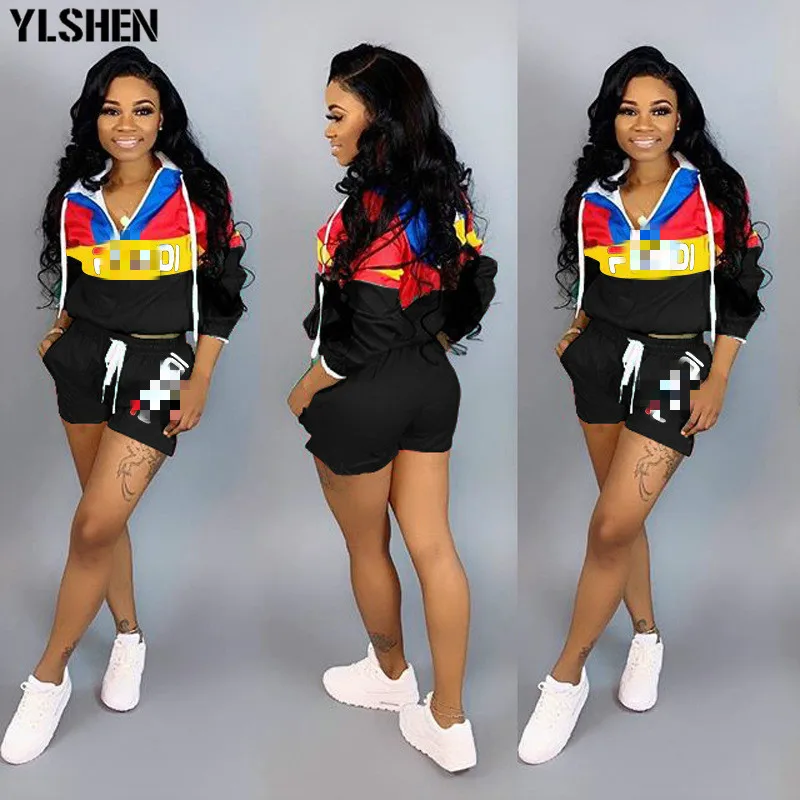 Plus Size 2 Two Piece Set Women Letter Sportwear Casual Long Sleeve Tracksuit Patchwork Tops & Shorts Suit Outfits Playsuit 2019
Plus Size 2 Two Piece Set Women Letter Sportwear Casual Long Sleeve Tracksuit Patchwork Tops & Shorts Suit Outfits Playsuit 2019