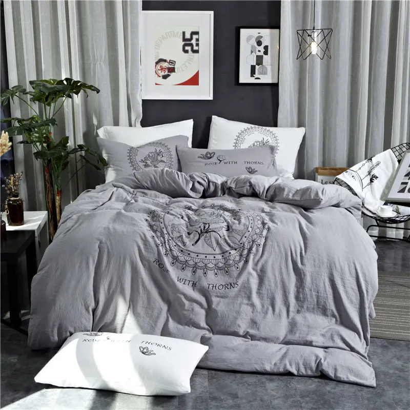 Duvet Cover Set Simple Floral Thicken Fashion Durable Soft Cozy Home Linens Washed Cotton Family of Four Single Bed Bedding
Duvet Cover Set Simple Floral Thicken Fashion Durable Soft Cozy Home Linens Washed Cotton Family of Four Single Bed Bedding