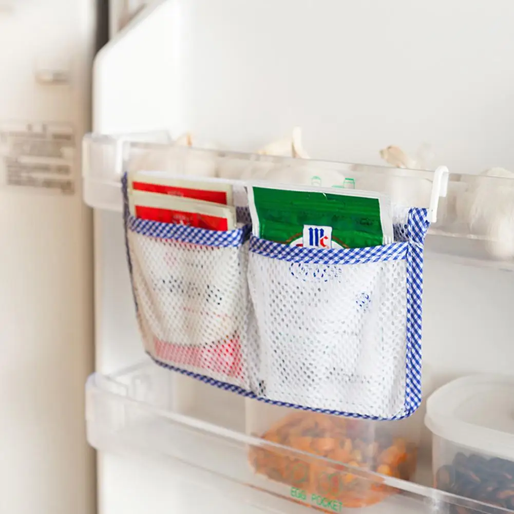 HobbyLane 22*13cm Hanging Kitchen Condiment Storage Bag Food Organizer With 2 Hooks For Kitchen Refrigerator Mesh Bags
HobbyLane 22*13cm Hanging Kitchen Condiment Storage Bag Food Organizer With 2 Hooks For Kitchen Refrigerator Mesh Bags