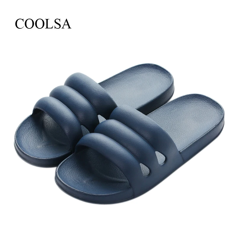 COOLSA Men's Summer Flat Home Bathroom Slippers Men's Non-slip EVA Slippers Men's Light-weight Beach Flip Flops Wholesale Slides
COOLSA Men's Summer Flat Home Bathroom Slippers Men's Non-slip EVA Slippers Men's Light-weight Beach Flip Flops Wholesale Slides