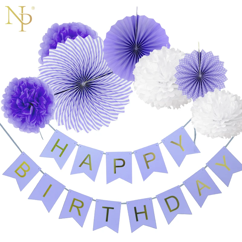 Nicro 8Pcs DIY Purple Birthday Banner Flower Paper Fan Set Tissue Hanging First Birthday Party Decoration Event Supplies #Set13
Nicro 8Pcs DIY Purple Birthday Banner Flower Paper Fan Set Tissue Hanging First Birthday Party Decoration Event Supplies #Set13