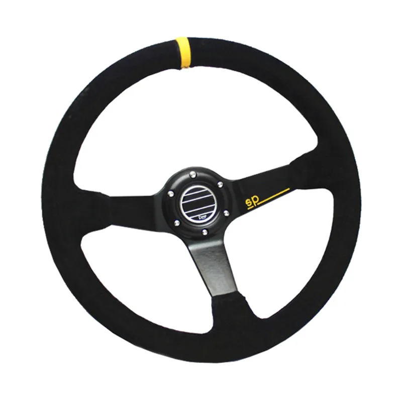 SPC Style 350mm Suede Leather Deep Dish Racing Steering Wheel Universal Aluminum Frame Yellow Stripe Car Auto Steering Wheel
SPC Style 350mm Suede Leather Deep Dish Racing Steering Wheel Universal Aluminum Frame Yellow Stripe Car Auto Steering Wheel