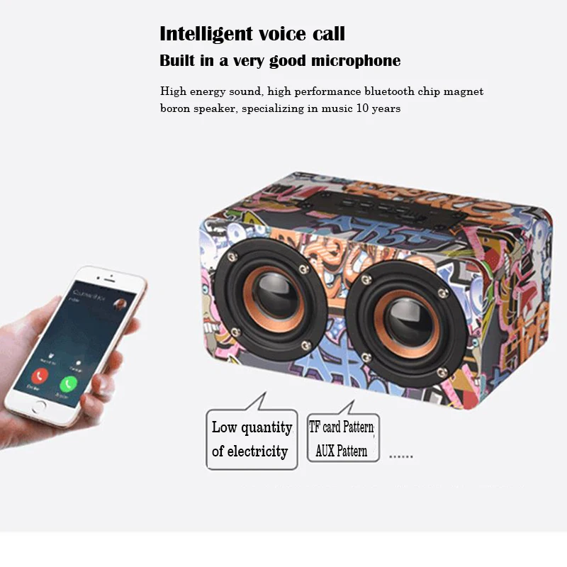 wood Portable Bluetooth wirelesss speaker stereo super bass high fidelity HiFi Computer phone MP3MP4 double speaker TF card play
wood Portable Bluetooth wirelesss speaker stereo super bass high fidelity HiFi Computer phone MP3MP4 double speaker TF card play