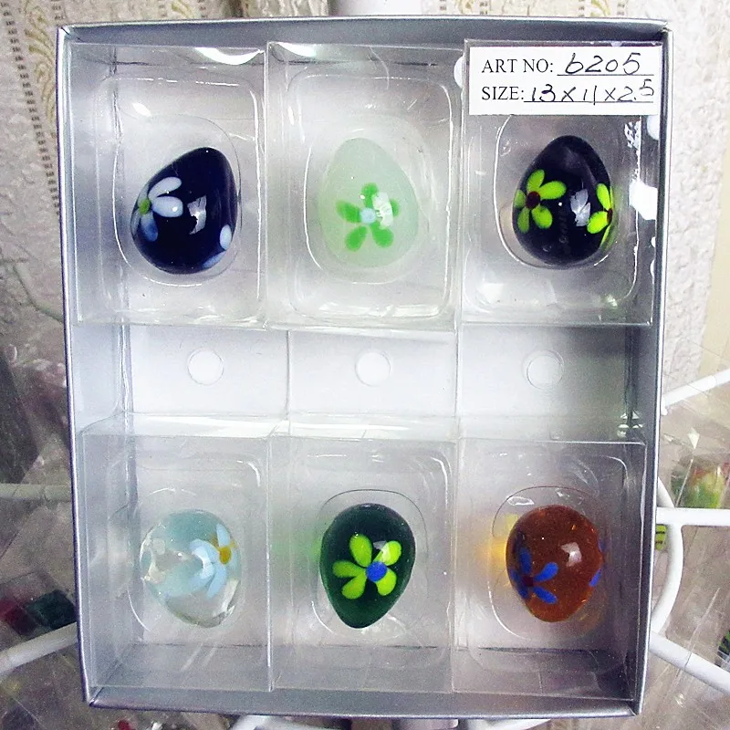 6pc Custom wholesale Easter eggs creative decorative handmade glass crafts wedding party decorative glass egg model set
6pc Custom wholesale Easter eggs creative decorative handmade glass crafts wedding party decorative glass egg model set