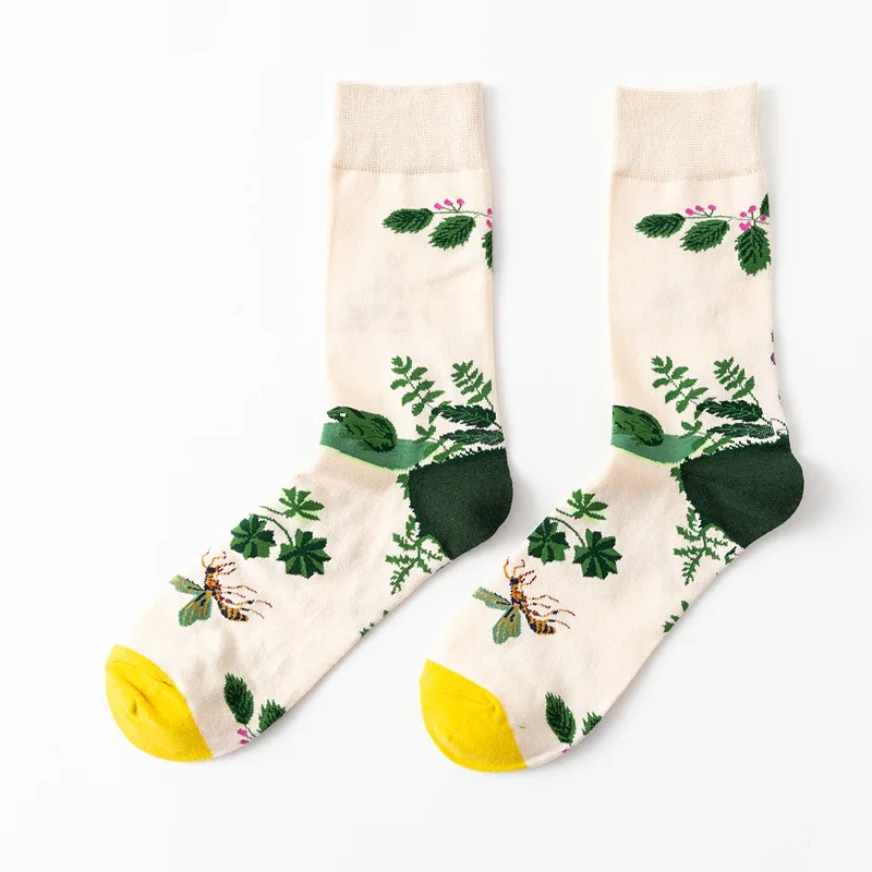 Women Creative Socks Cotton Flower And Bird Sketch Print Socks Anti-friction Keep Slim Girl Mid Socks Harajuku
Women Creative Socks Cotton Flower And Bird Sketch Print Socks Anti-friction Keep Slim Girl Mid Socks Harajuku