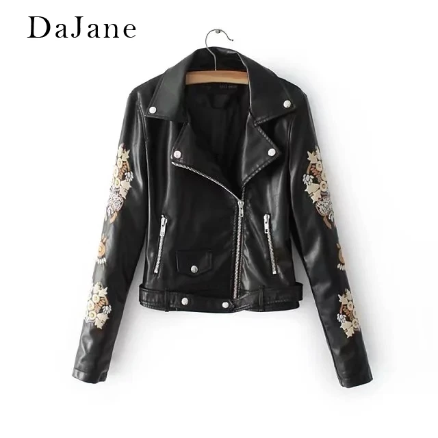 Women's Autumn New PU Leather Jacket long-sleeved Shirt Embroidery Short Manufacturers Leather Jacket Women
Women's Autumn New PU Leather Jacket long-sleeved Shirt Embroidery Short Manufacturers Leather Jacket Women