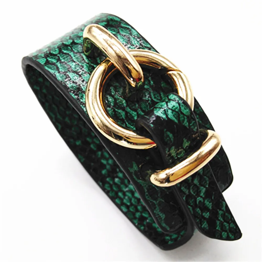 Green Snake Geometric Girl Trendy Fashion Leopard Print Wide Leather Bracelets Women Vintage Bangle Female Wedding Jewelry
Green Snake Geometric Girl Trendy Fashion Leopard Print Wide Leather Bracelets Women Vintage Bangle Female Wedding Jewelry