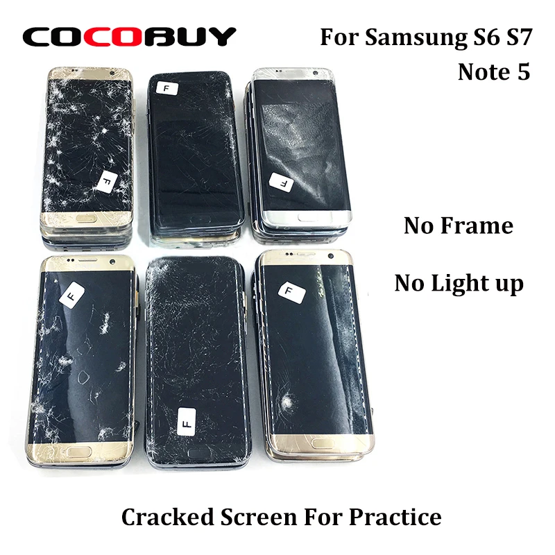 Wholesale Novecel 1PCS Cracked Broken Defective LCD Screen without Frame for Practice For Samsung Note 5 S7 S6 No Light Up
Wholesale Novecel 1PCS Cracked Broken Defective LCD Screen without Frame for Practice For Samsung Note 5 S7 S6 No Light Up