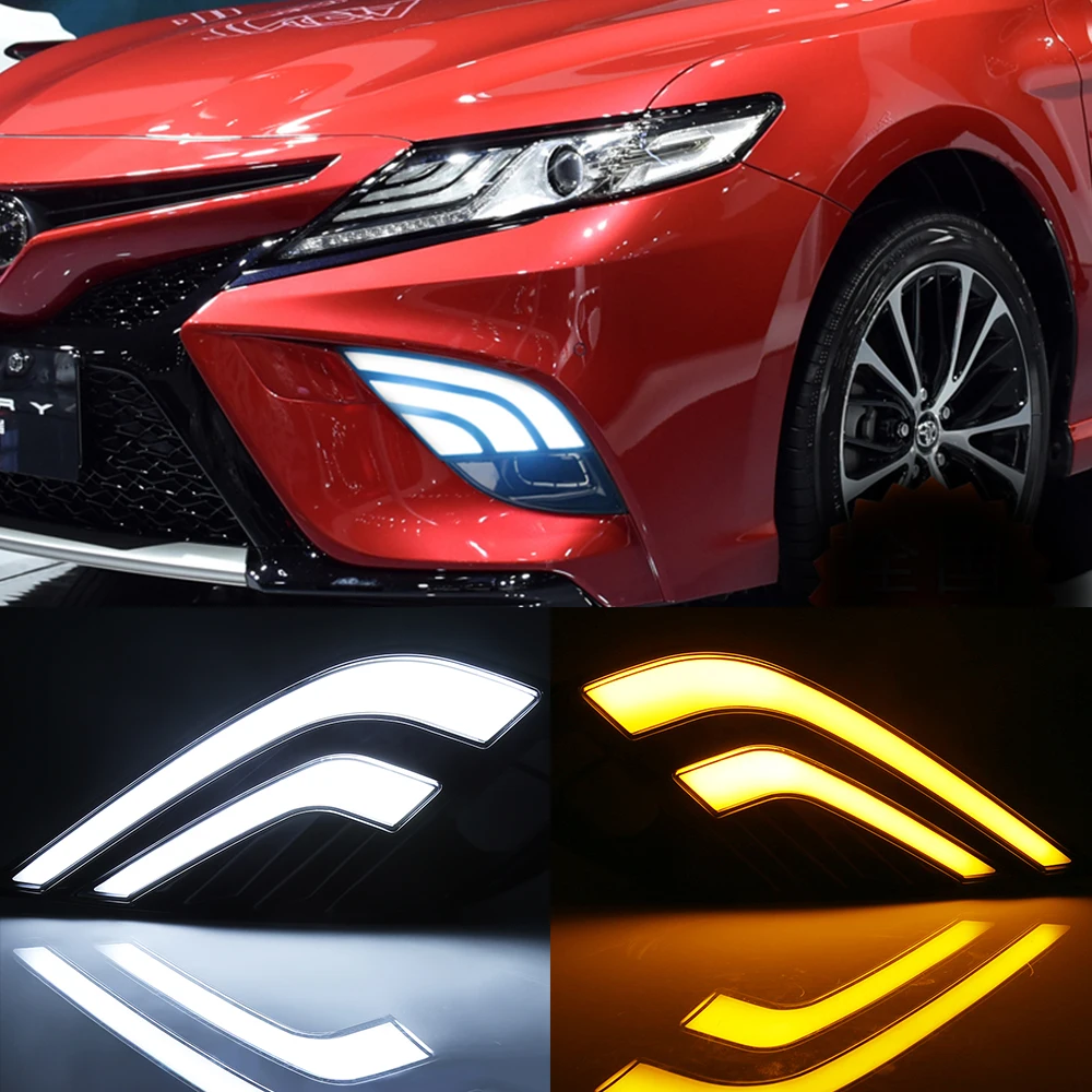 For Toyota Camry 2018 XSE SE DRL LED Fog Lamp Daytime Running Lights White Driving Light + Yellow Turn Signal Lights
For Toyota Camry 2018 XSE SE DRL LED Fog Lamp Daytime Running Lights White Driving Light + Yellow Turn Signal Lights