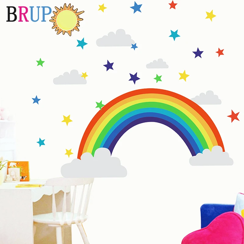 New Colorful Rainbow Wall Stickers for Kids Room Furniture Decoration Home Decor Wall Decals Living Room Stickers Poster Murals
New Colorful Rainbow Wall Stickers for Kids Room Furniture Decoration Home Decor Wall Decals Living Room Stickers Poster Murals