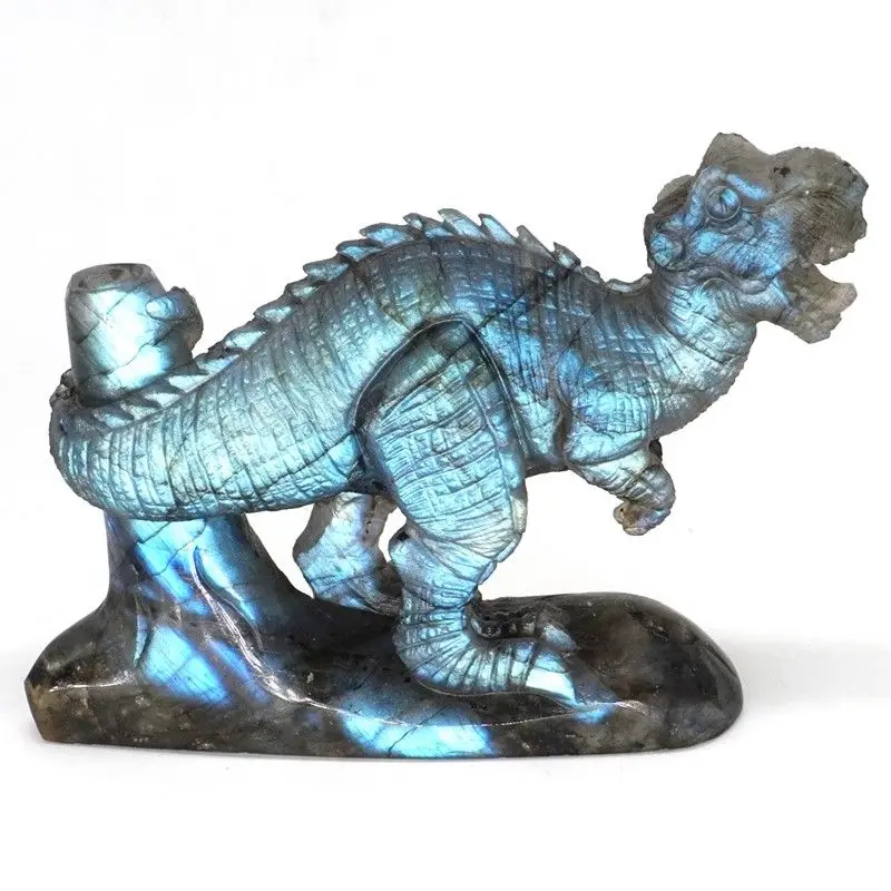 4.3" Dinosaur Statue Natural Gem Labradorite Crystal Carved Crafts Home Decor
4.3" Dinosaur Statue Natural Gem Labradorite Crystal Carved Crafts Home Decor