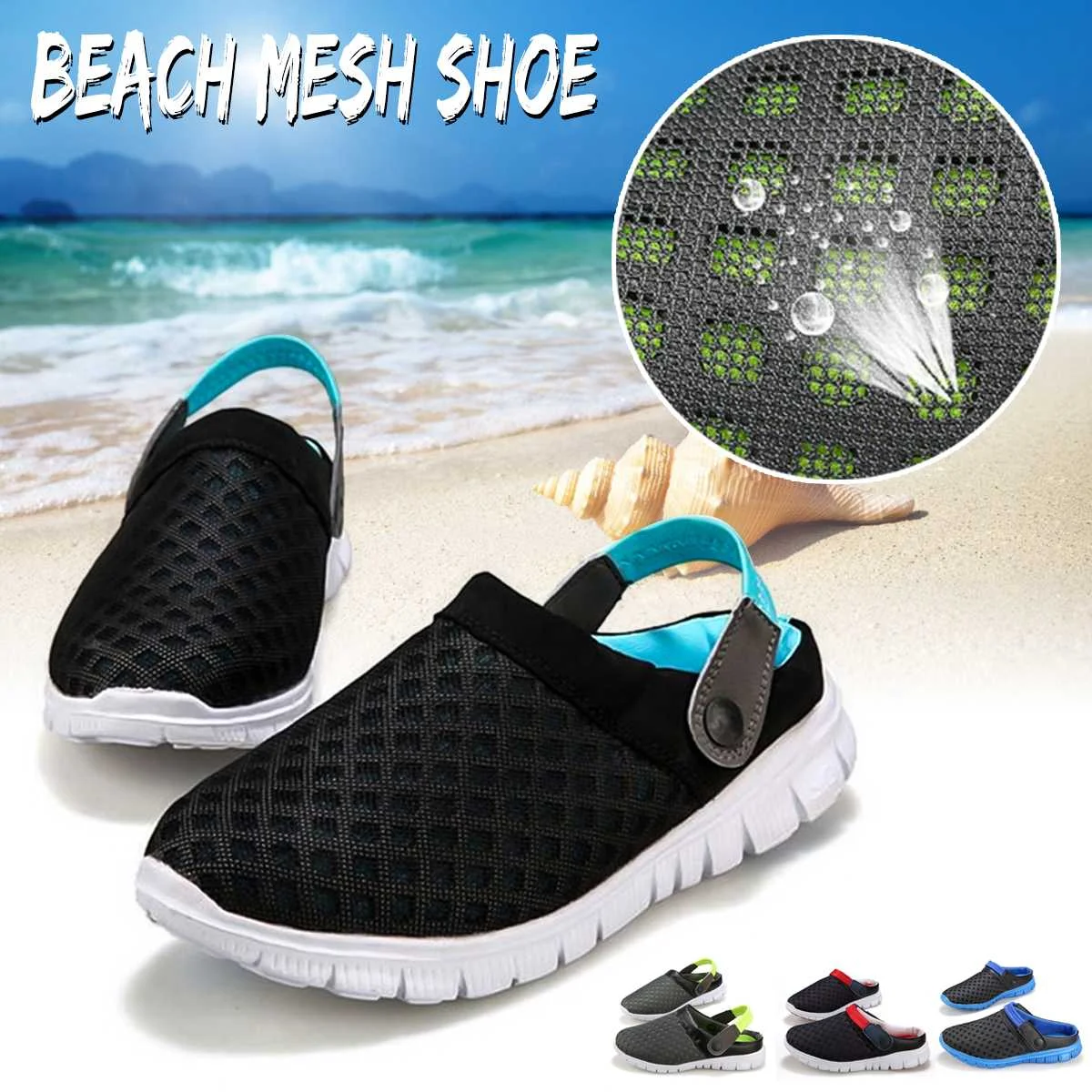 Pair Beach Mesh Shoes Mens Womens Summer Casual Shoes Mesh Breathable Sandals Couples Beach Slippers Foam EVA Walking Shoes
Pair Beach Mesh Shoes Mens Womens Summer Casual Shoes Mesh Breathable Sandals Couples Beach Slippers Foam EVA Walking Shoes